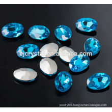 Decorative Oval shape crystal glass stone for dresses